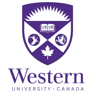 Western university canada purple logo on white background dispenser amenities