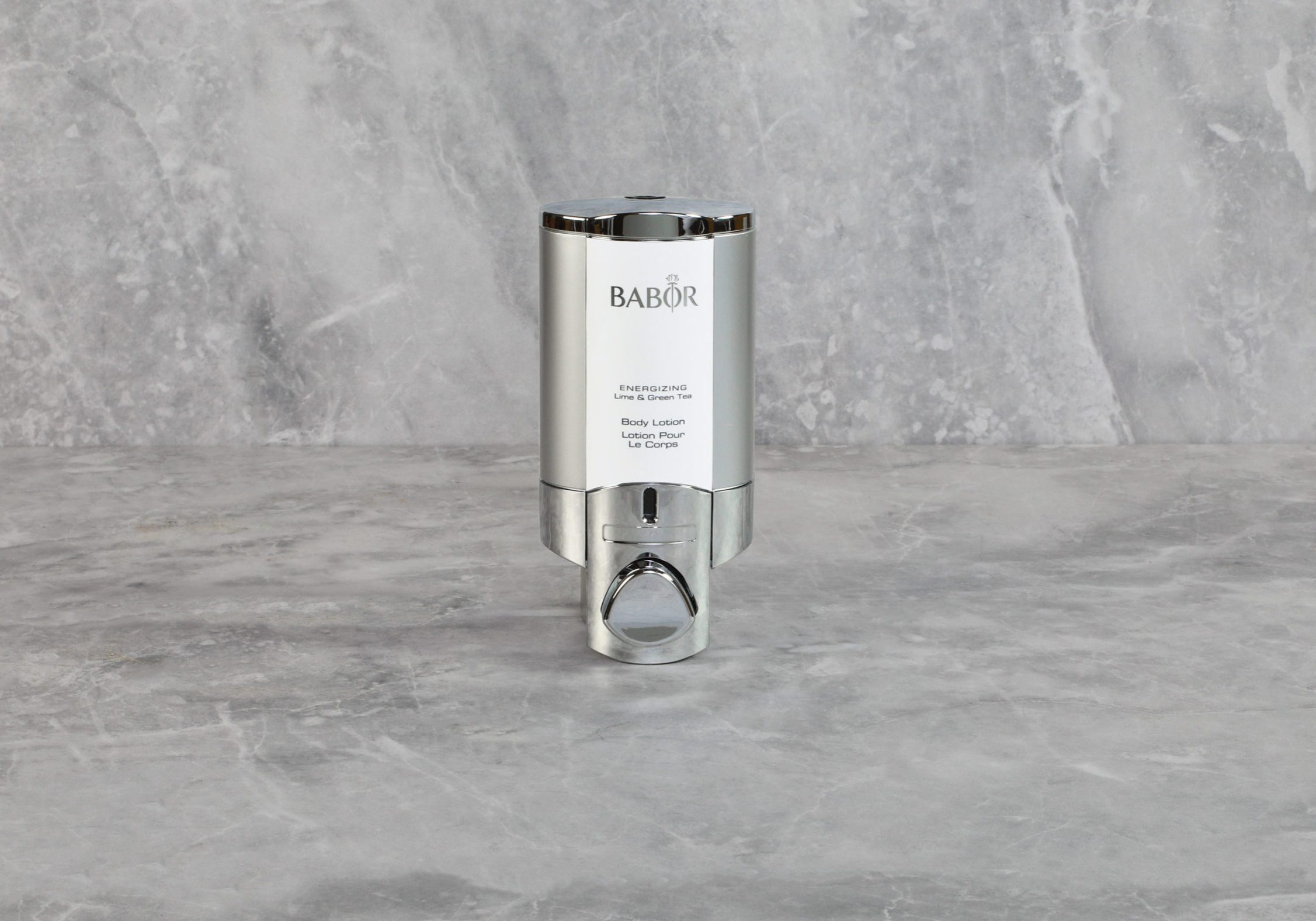 37144-P-BABOR-BL-AVIVA-Dispenser-SatinSilver_straight