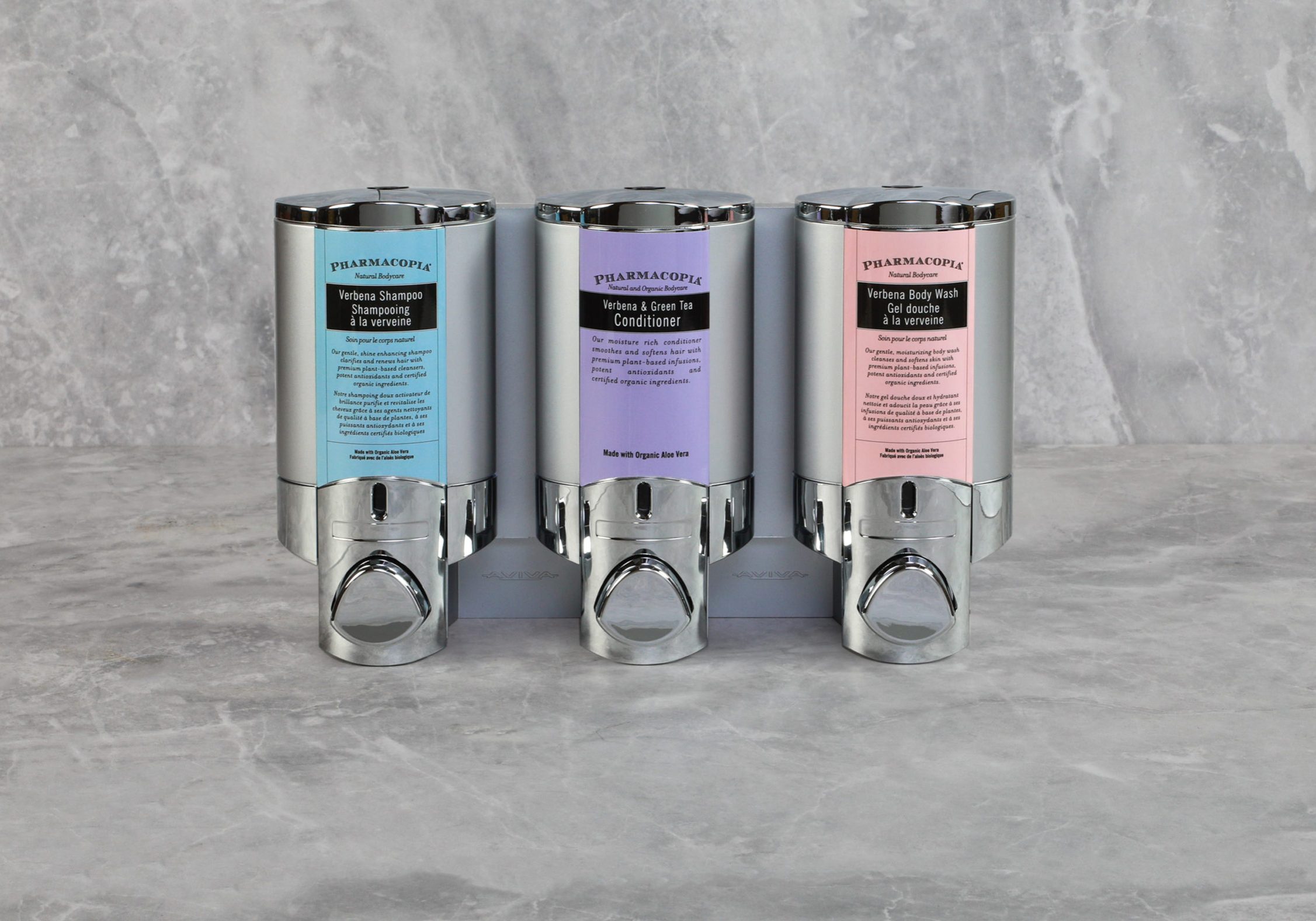 37344-P-Pharmacopia-AVIVA-Dispenser-SatinSilver_straight